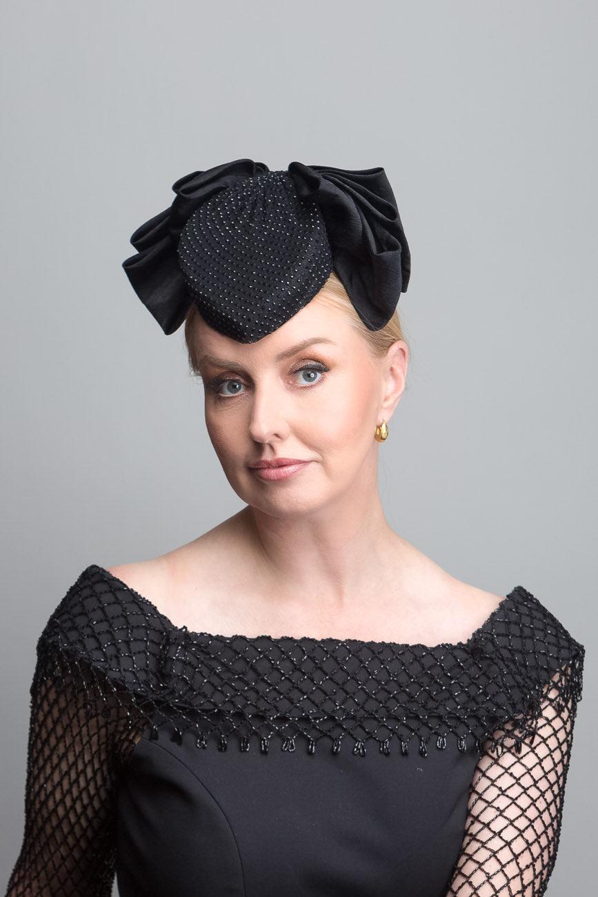 Black Bow Percher Hat