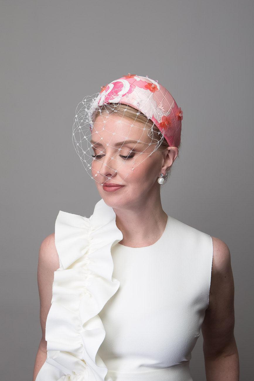 Pink Silk Floral Headband