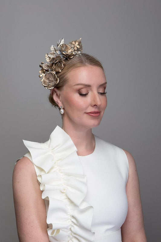 Silver Gold Flower Headband
