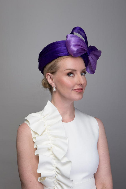 Purple Pillbox Hat