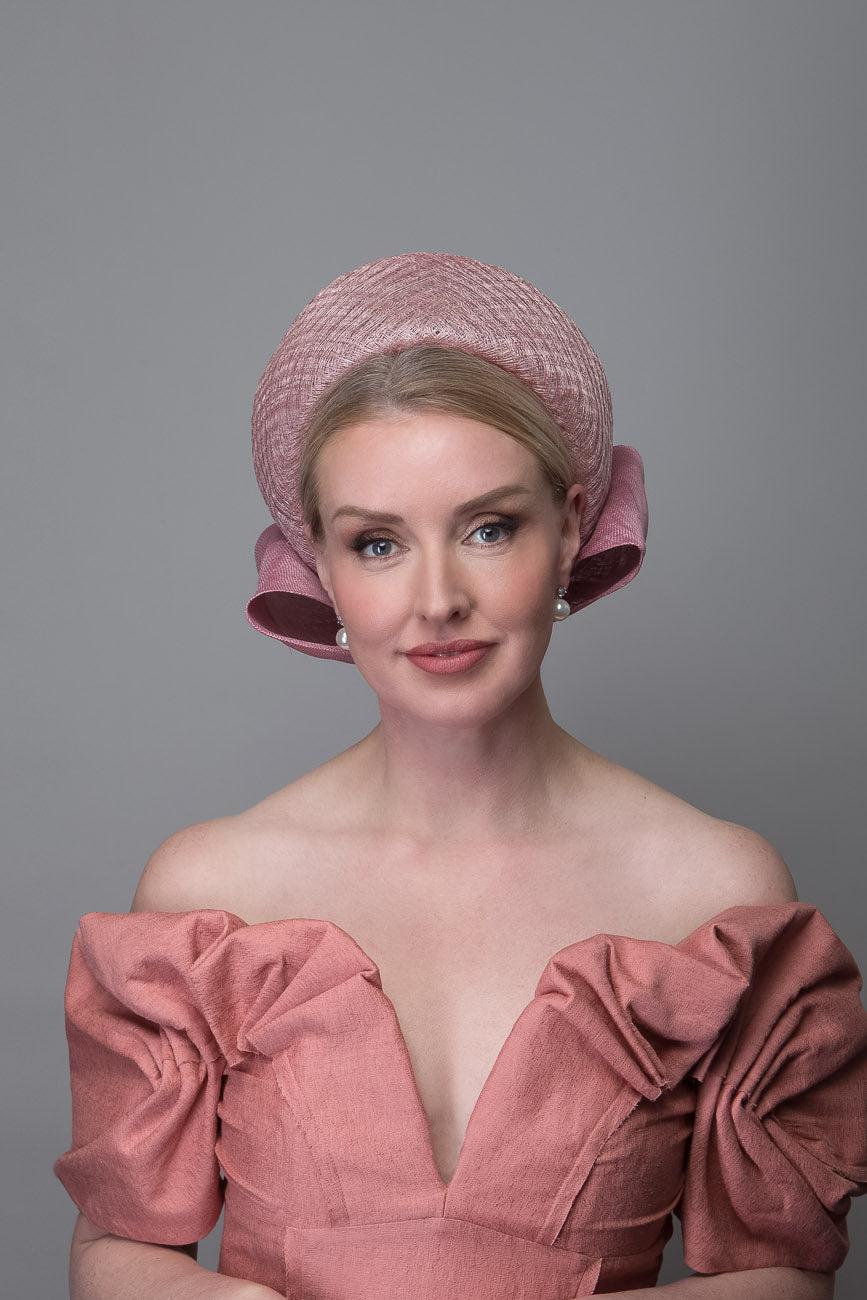 Dusky Pink Pillbox Hat