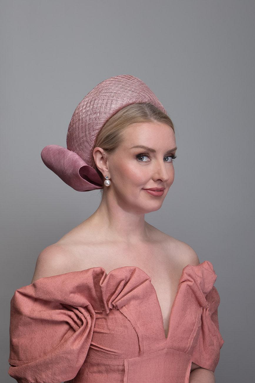 Dusky Pink Pillbox Hat