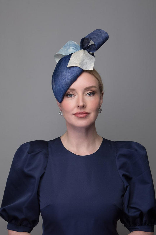 Navy Hat with Bow