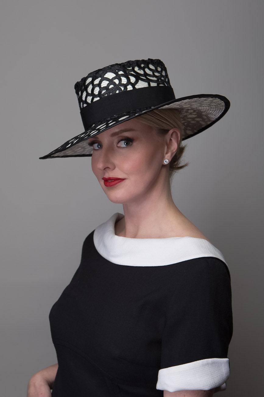 Black Lace White Hat