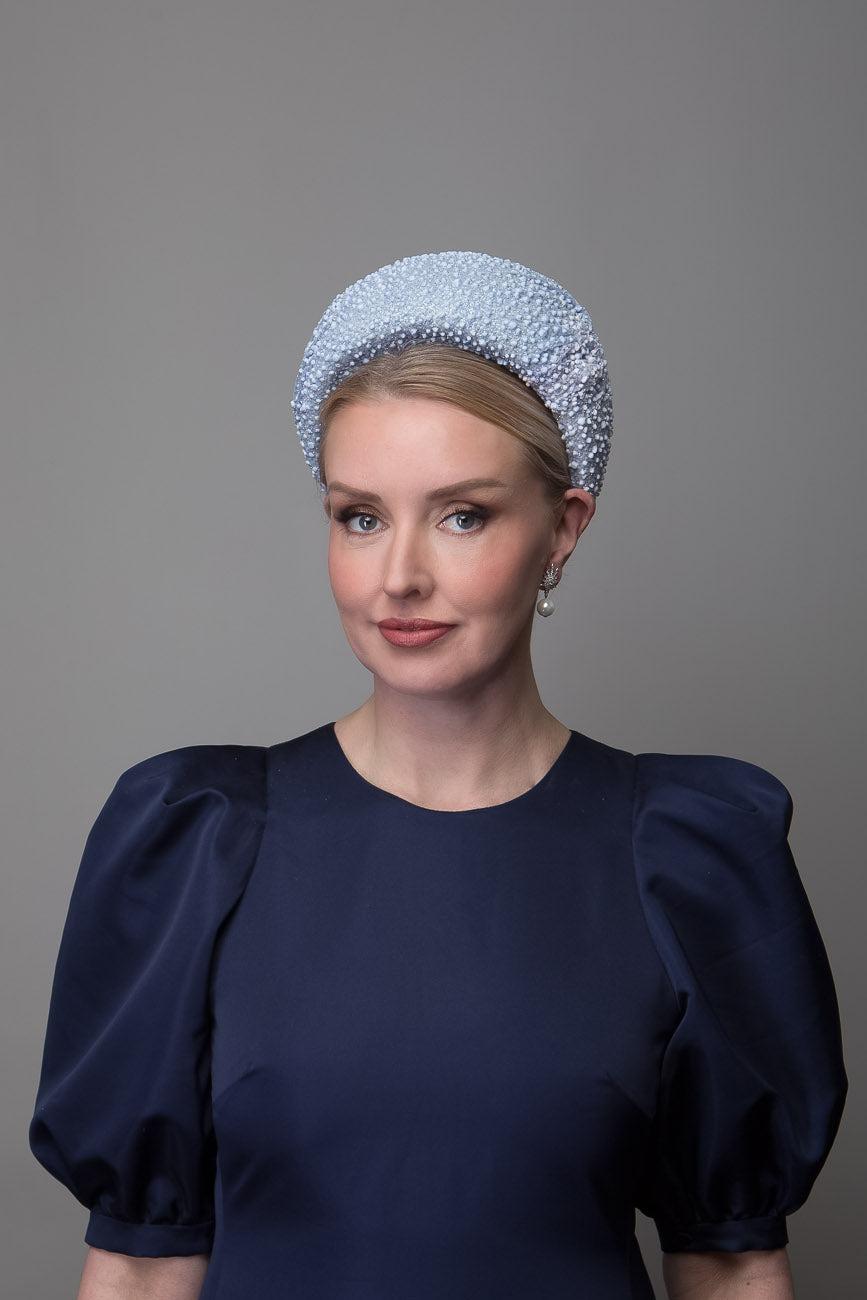 Blue Textured Fabric Headband