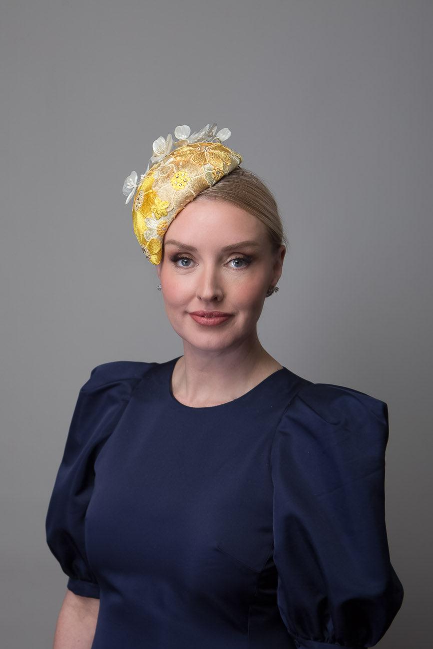 Yellow Lace Teardrop Hat