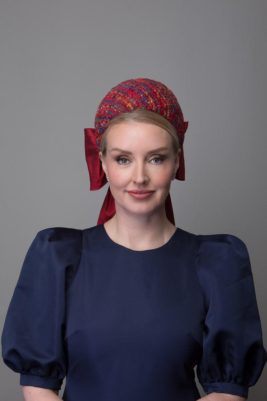 Burgundy Textured Fabric Headband
