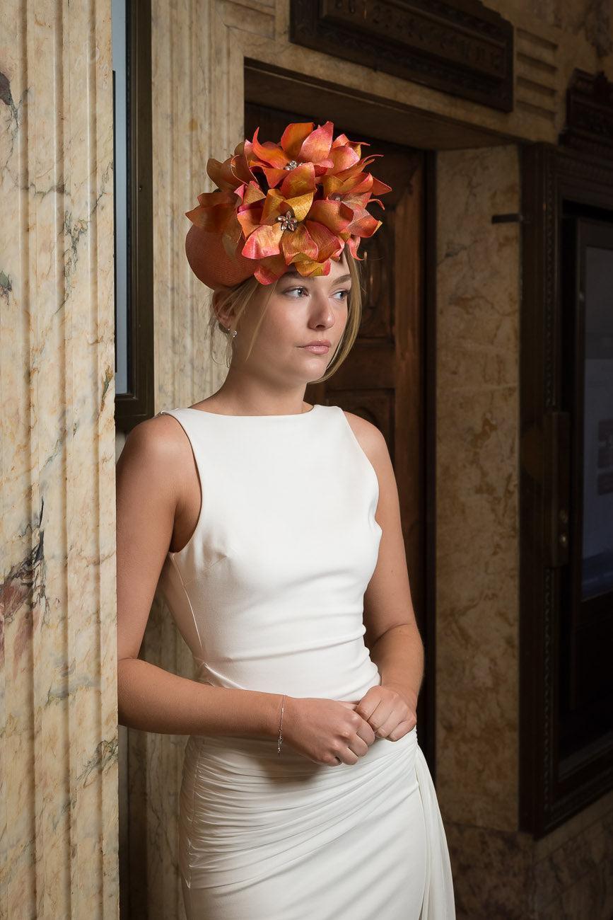 Orange Vintage Style Pillbox