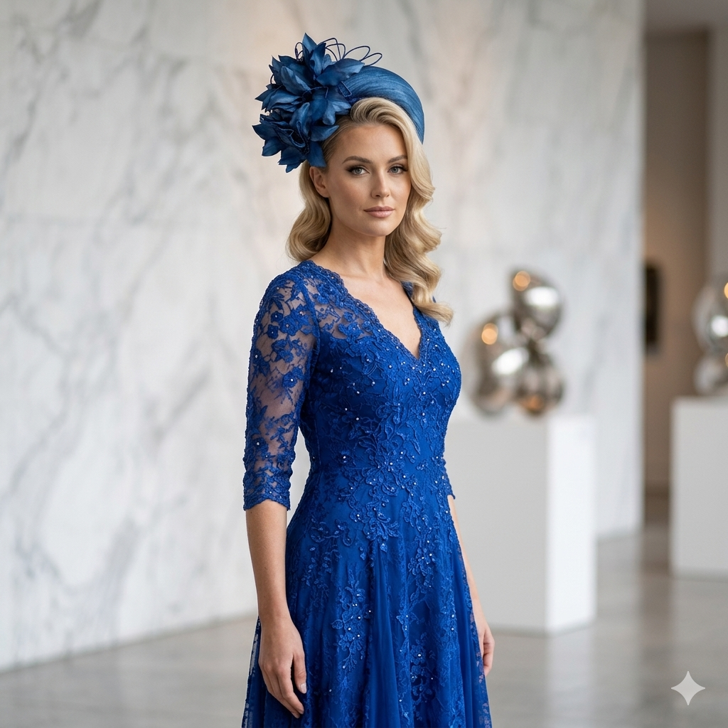 Blue Flower Headband Crown