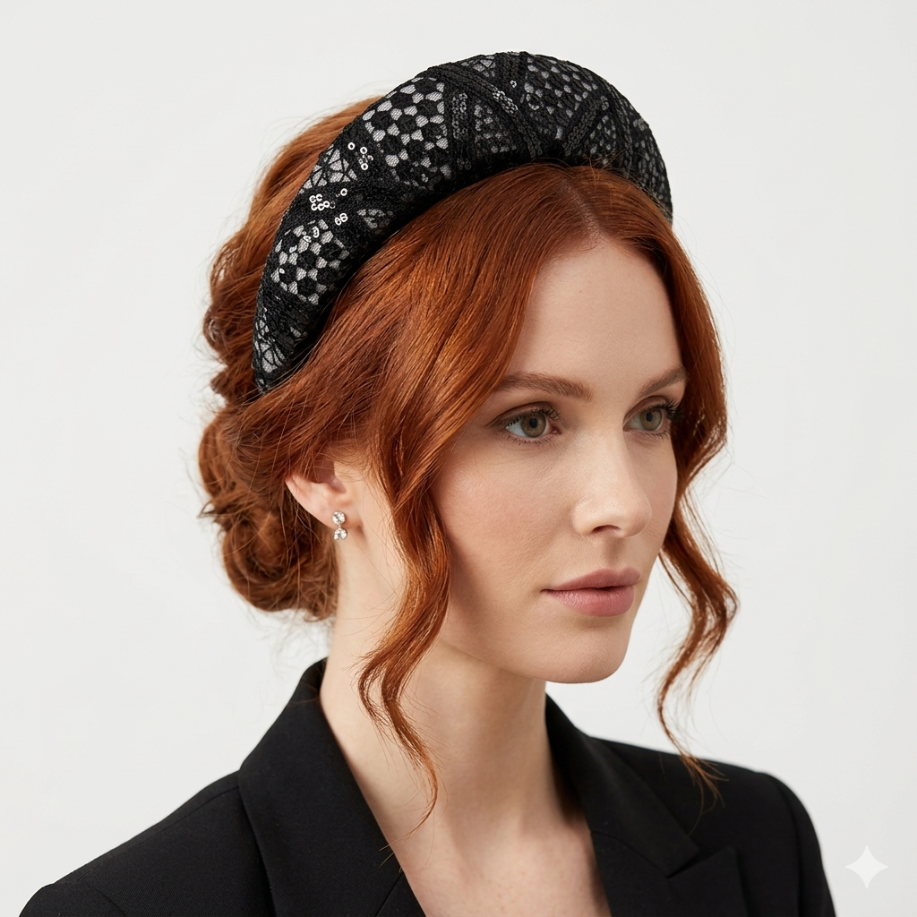 Black White Headband Crown