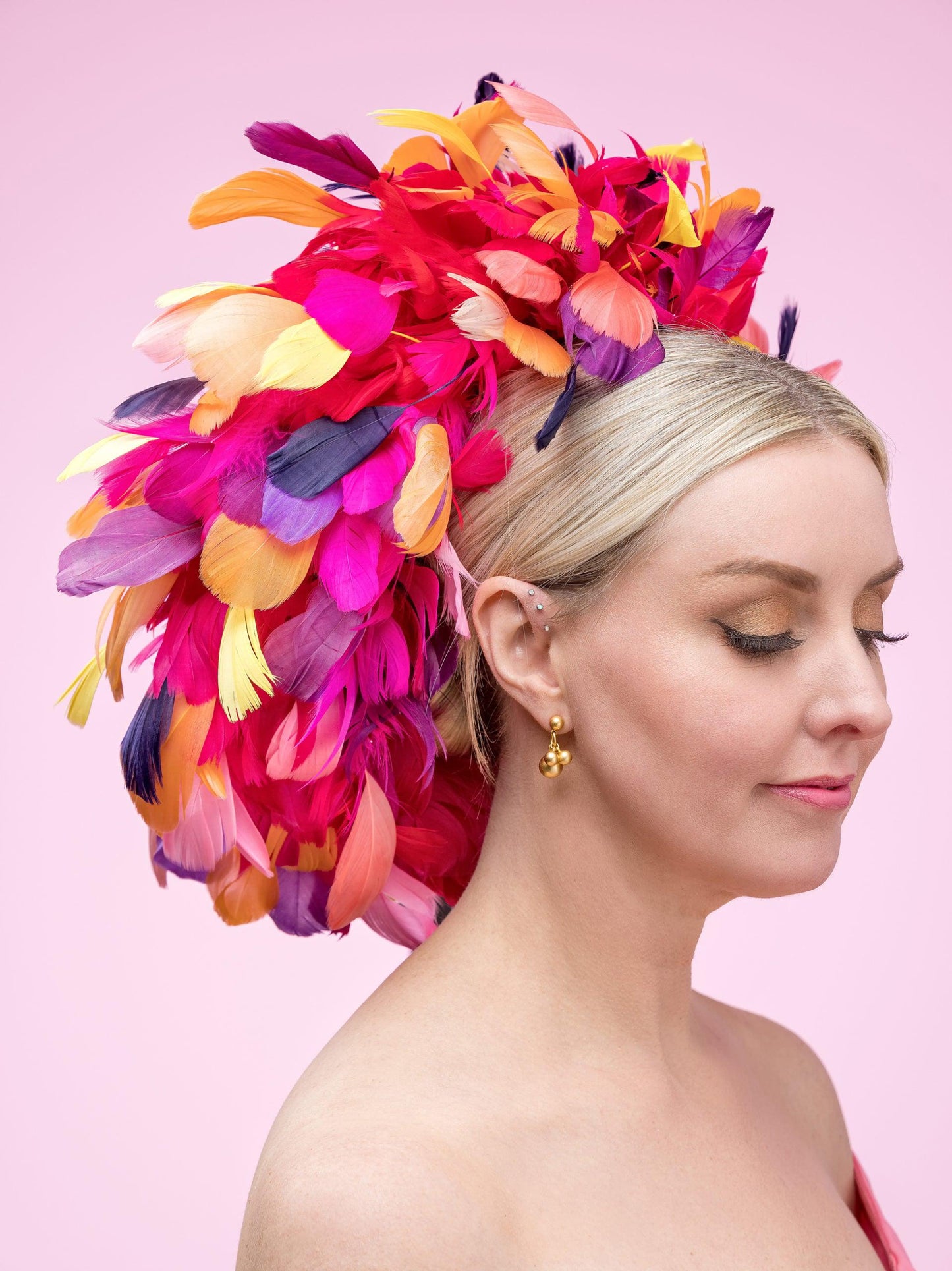 Carnival Feather Ring Hat