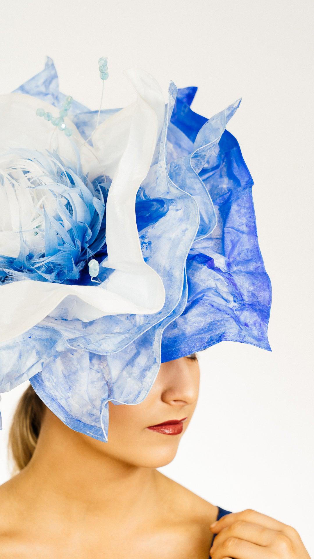 Sky Blue Flower Fascinator Couture "SKY"