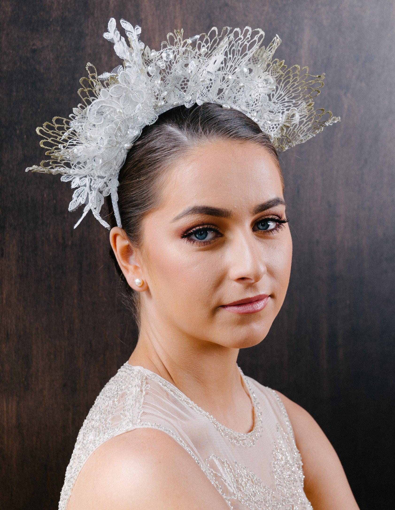 Bridal Crown in Lace Headband