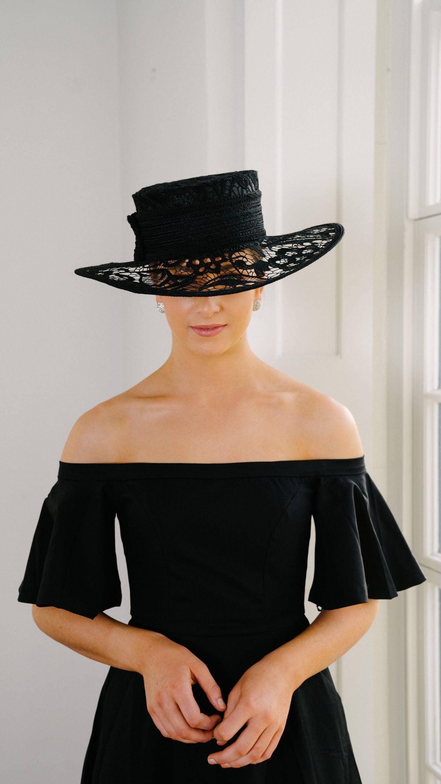 Black Lace Brimmed Hat the Beyonce Look