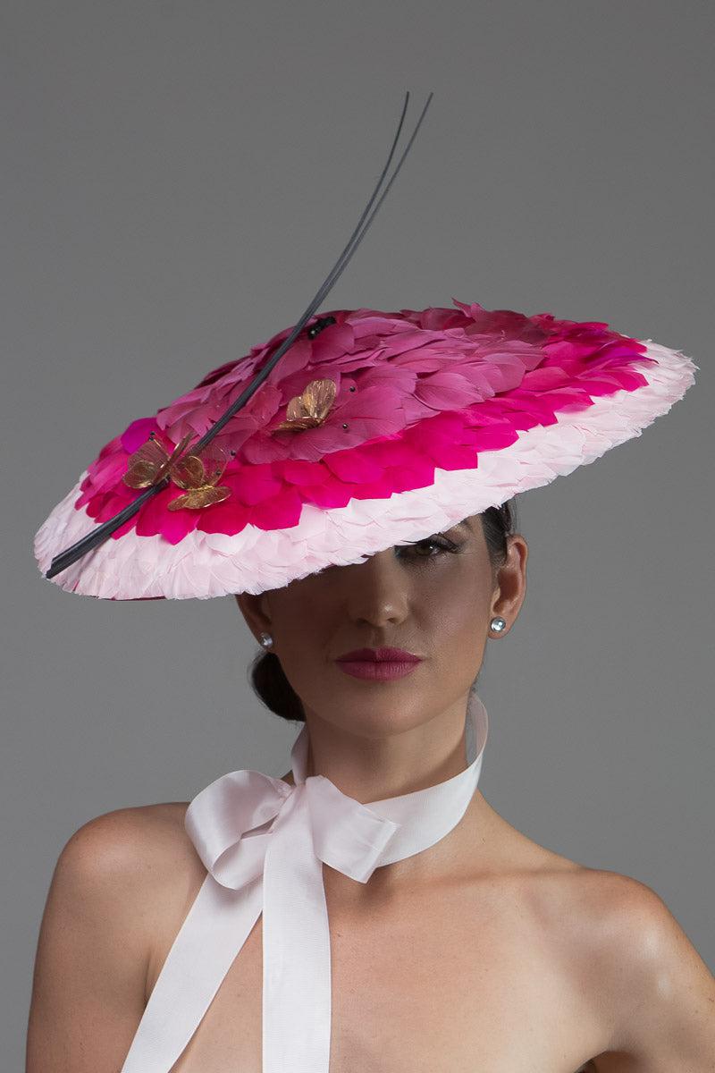 Dior Pink Feather Brim Hat
