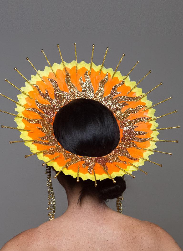 Orange Yellow Feather Halo