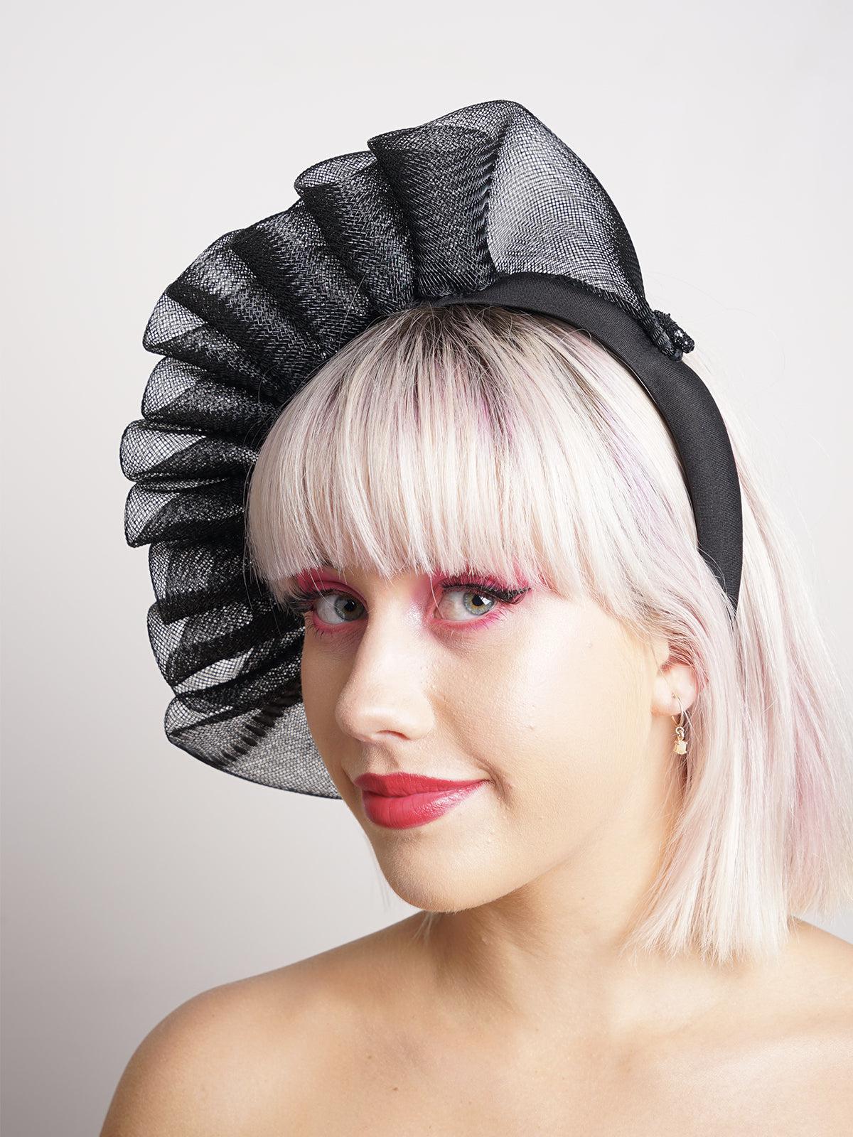 Black Crinoline Twist Headband