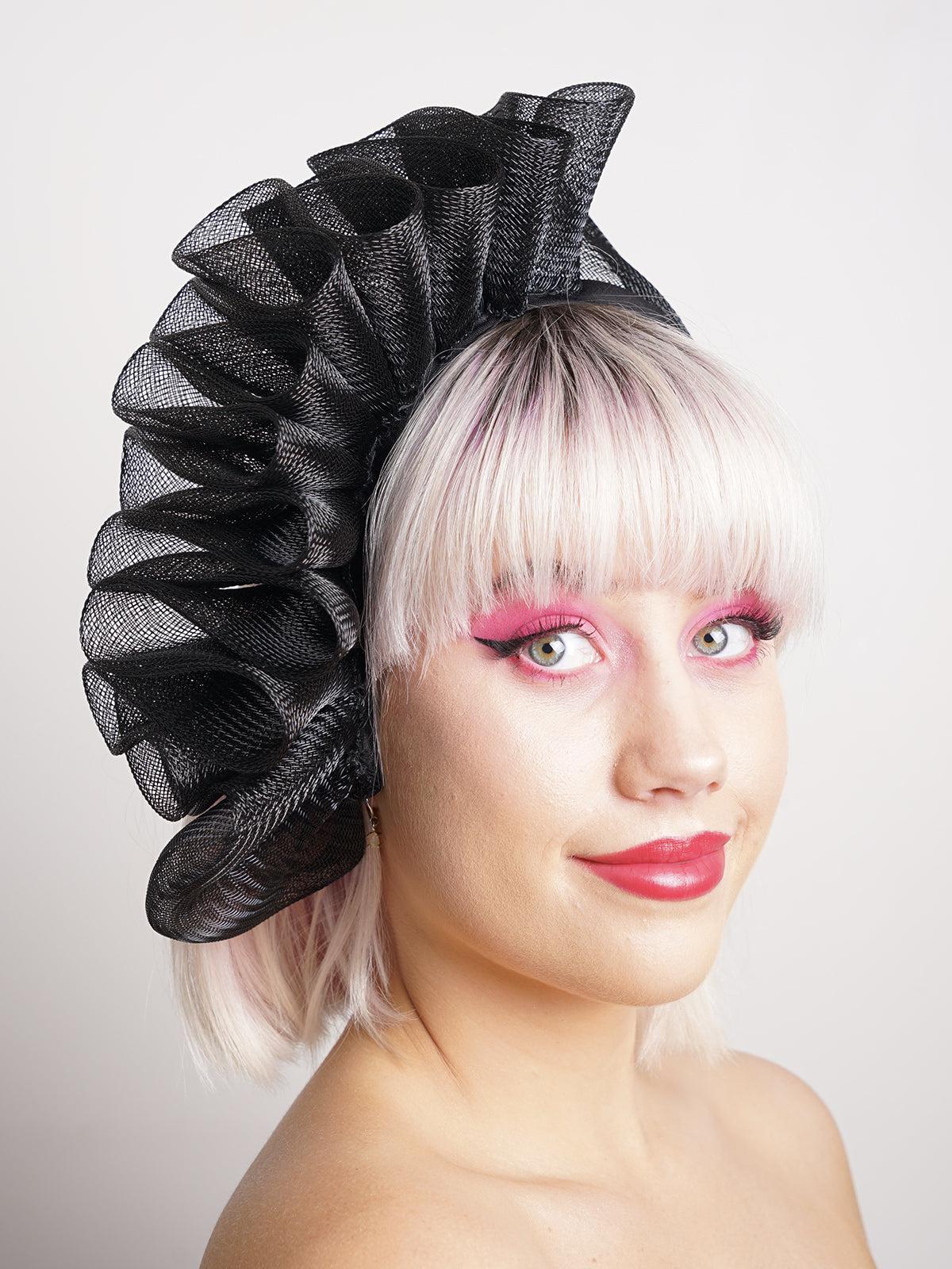 Black Crinoline Twist Headband