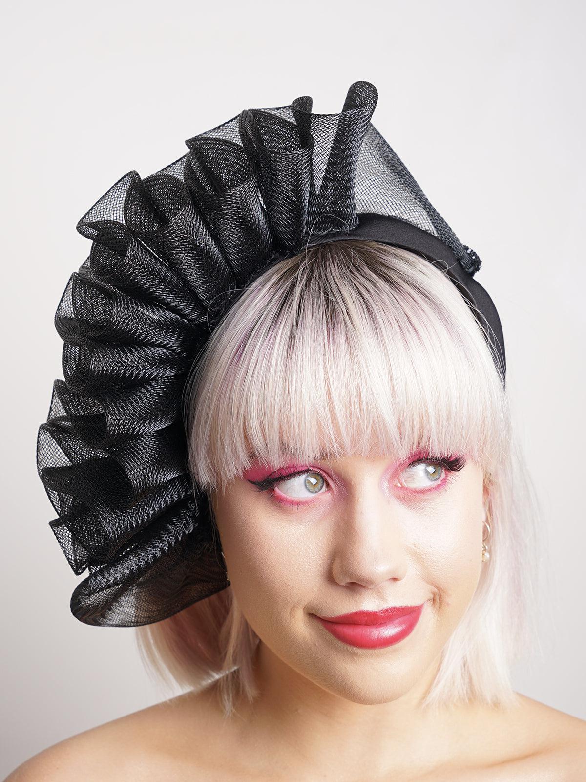 Black Crinoline Twist Headband