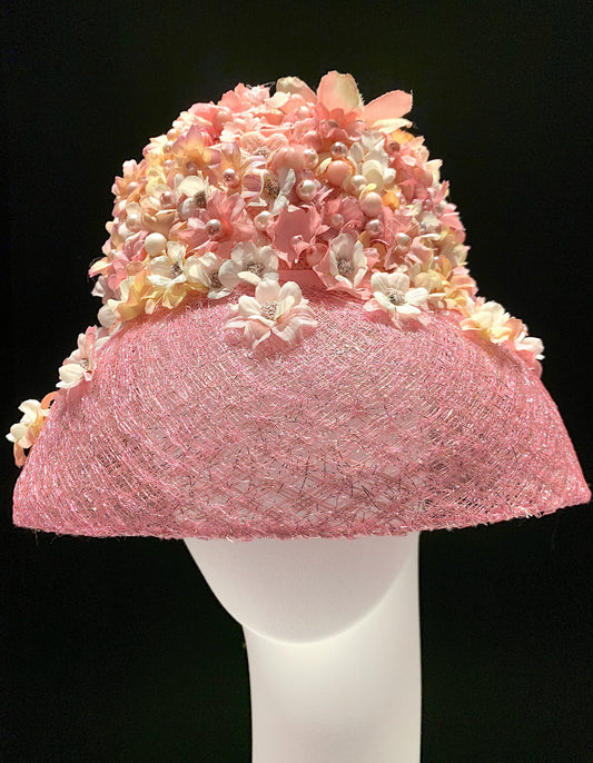 Pink Pastel Floral Cloche