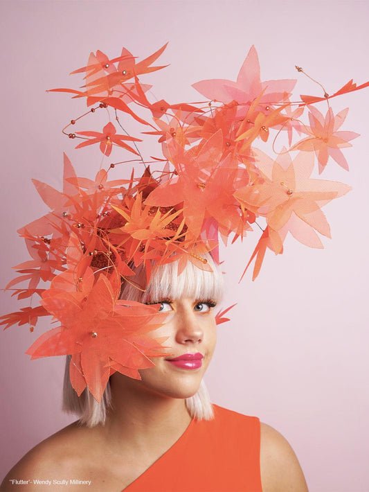 Orange Petal "Flutter" Glass Headband