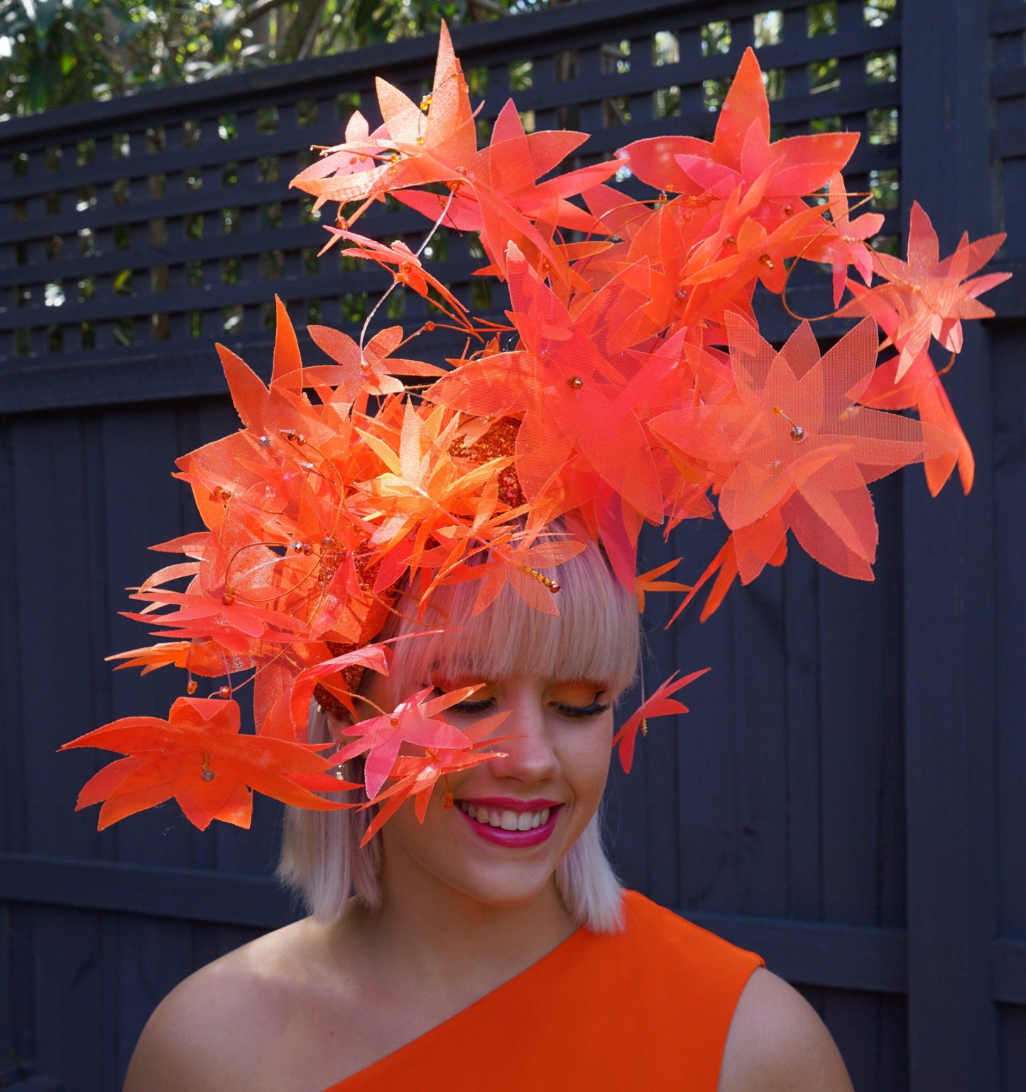 Orange Petal "Flutter" Glass Headband