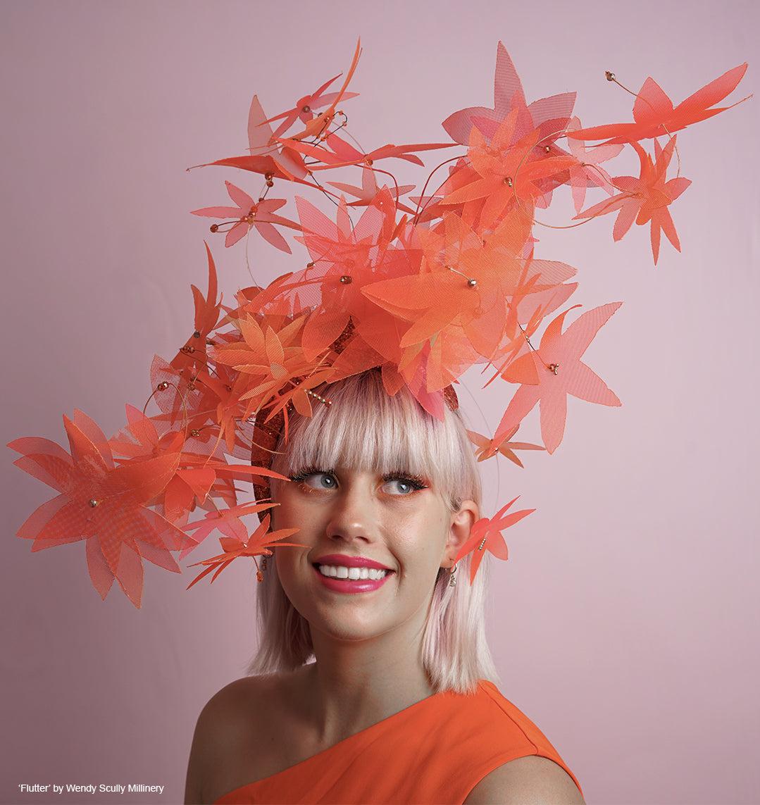 Orange Petal "Flutter" Glass Headband