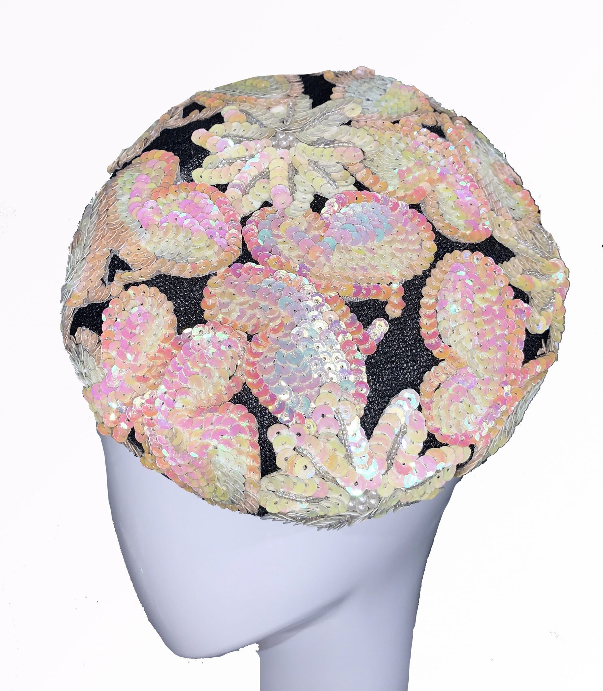 Pastel Sequined Button Hat