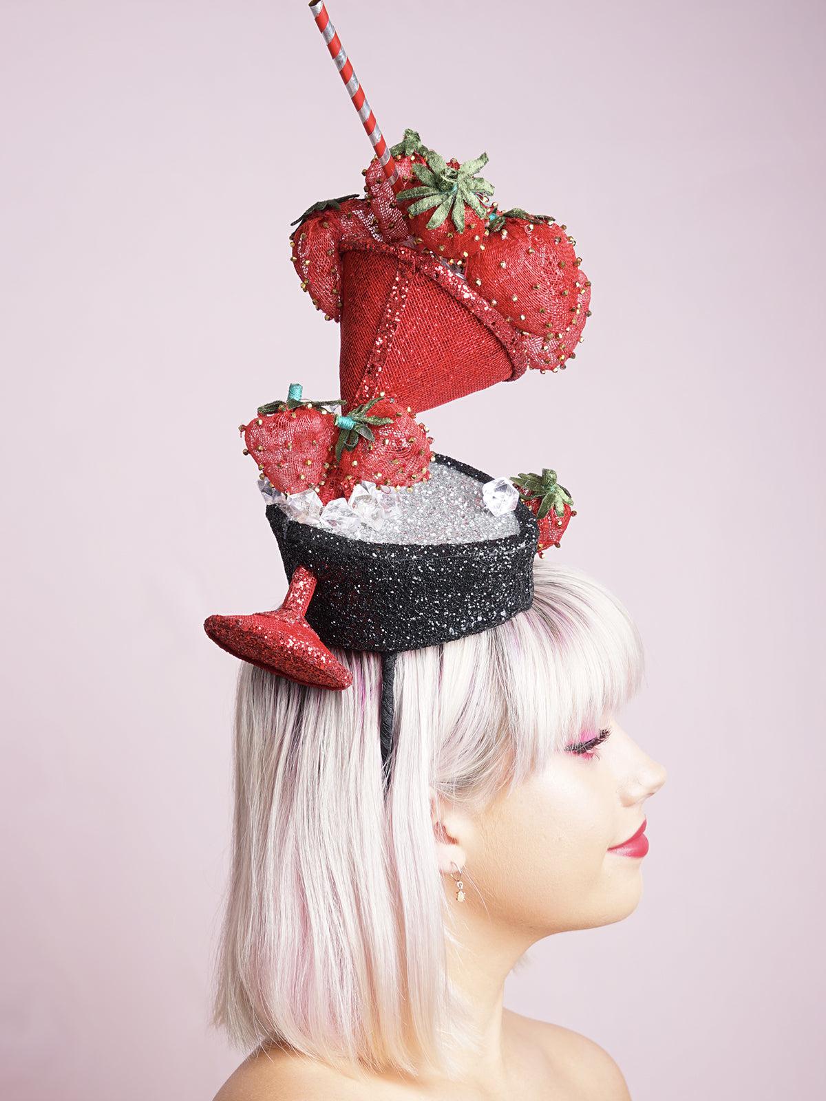 Strawberry Cocktail Tipsy Fascinator